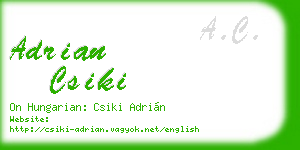 adrian csiki business card