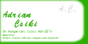 adrian csiki business card